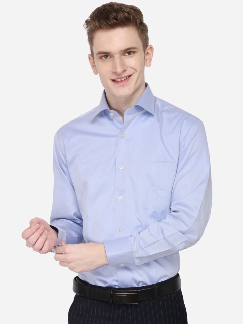 

JADE BLUE Men Blue Slim Fit Solid Formal Shirt