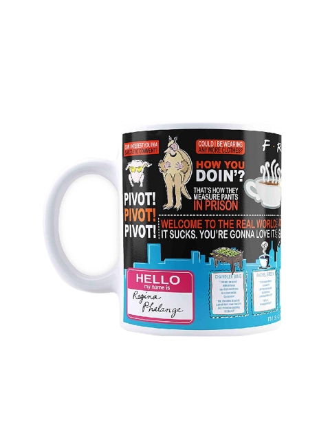 

MC SID RAZZ Multicoloured Friends TV Show Quotes Coffee Mug, Multi