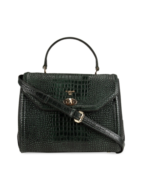 

Da Milano Green Textured Leather Handheld Bag