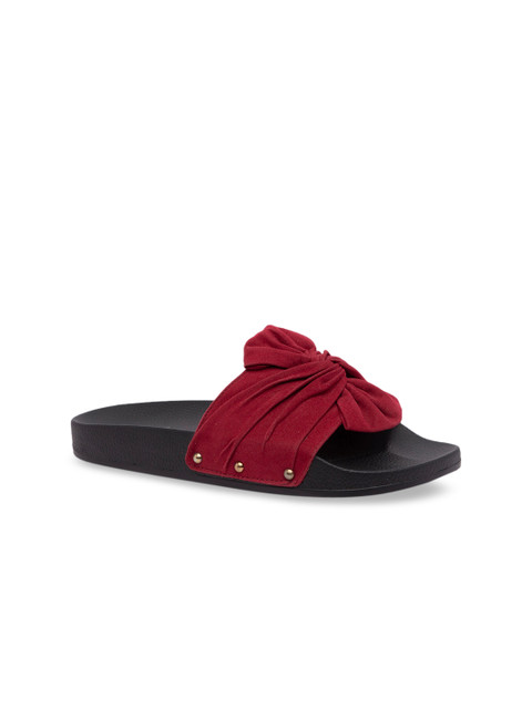 

Inc 5 Women Maroon Solid Sliders