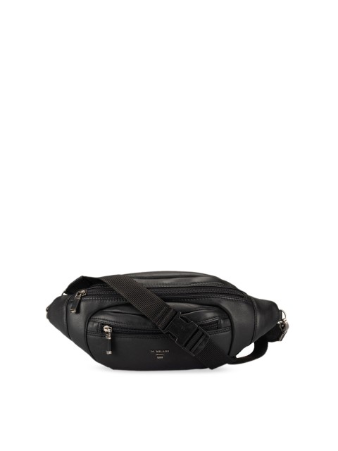 

Da Milano Women Black Solid Waist Pouch