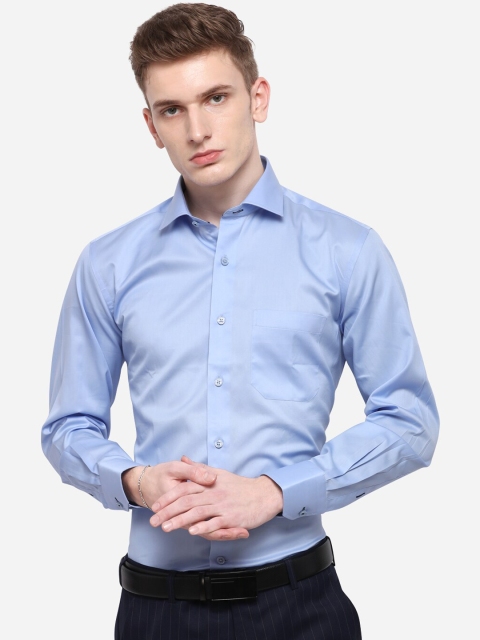 

JADE BLUE Men Blue Slim Fit Solid Formal Shirt