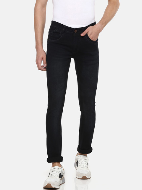 

Routeen Men Black Slim Fit Mid-Rise Clean Look Jeans