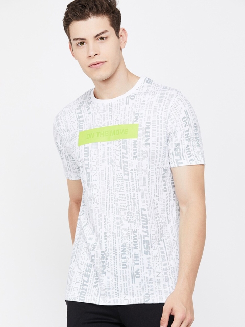 

Kappa Men White Printed Round Neck T-shirt