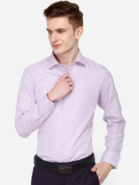 

JADE BLUE Men Lavender Regular Fit Printed Formal Shirt