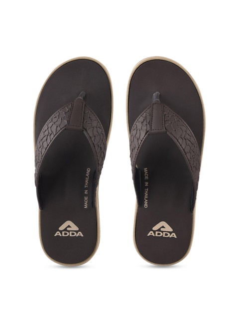 

Adda Men Brown Solid Thong Flip-Flops