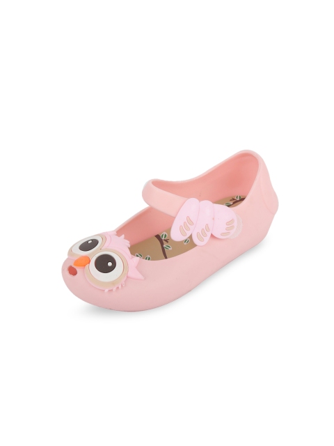

Yellow Bee Girls Pink Solid Rubber Ballerinas