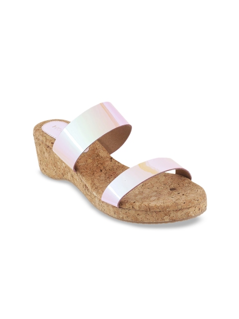 

Mochi Women Orange & Yellow Printed Wedges