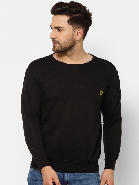 

VIMAL JONNEY Men Black Solid Sweatshirt