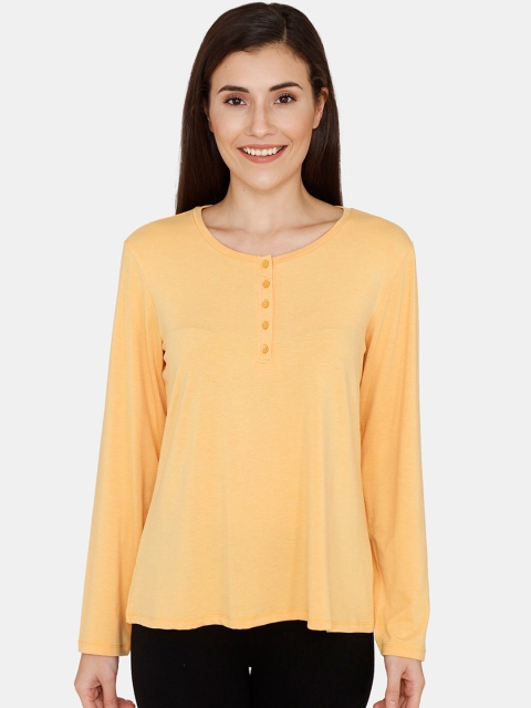 

Zivame Women Yellow Solid Top