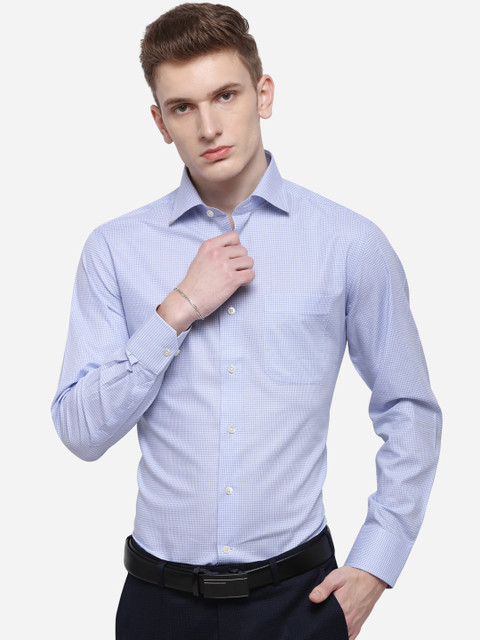 

JADE BLUE Men Blue Regular Fit Self Design Formal Shirt