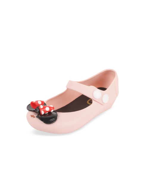 

Yellow Bee Girls Pink Embellished Rubber Ballerinas