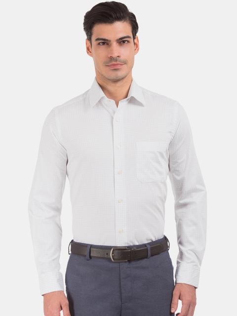

Arrow Men White Regular Fit Checked Formal Shirt