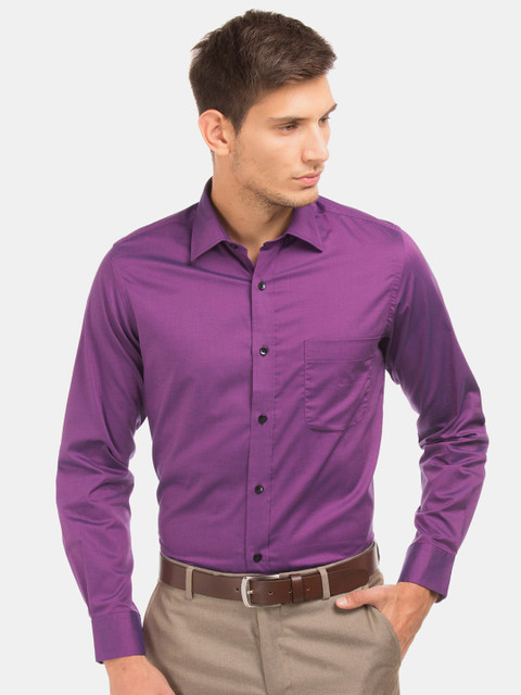 

Arrow Men Purple Regular Fit Solid Formal Shirt