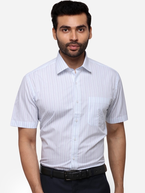 

JADE BLUE Men Blue Regular Fit Striped Formal Shirt