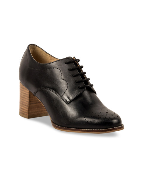 

Vanilla Moon Women Black Leather Derbys
