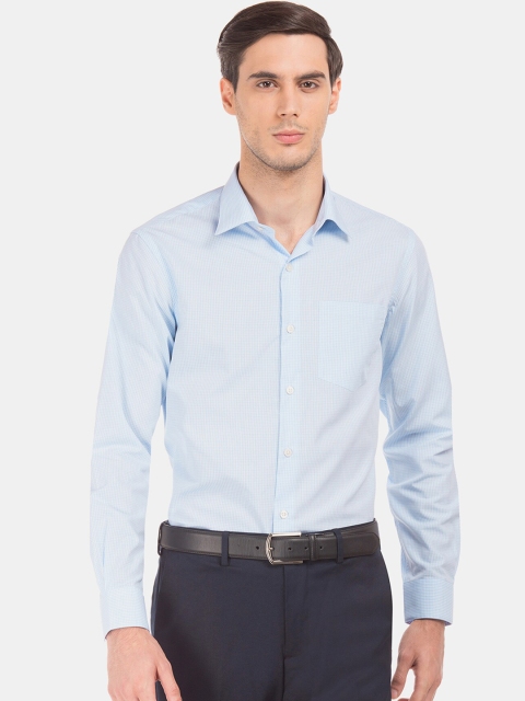 

Arrow Men Blue Slim Fit Checked Formal Shirt