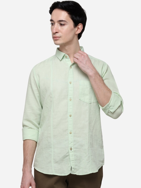 

JADE BLUE Men Green Slim Fit Solid Casual Shirt