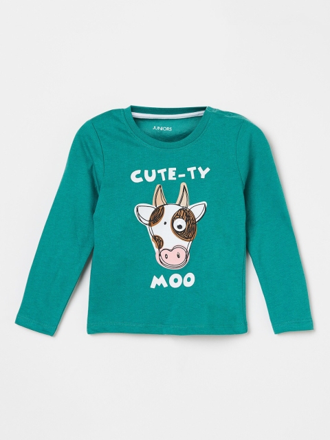 

Juniors by Lifestyle Boys Teal Printed Round Neck T-shirt