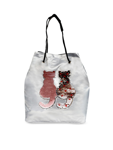 

Pink Potato Silver-Toned Embellished Shoulder Bag