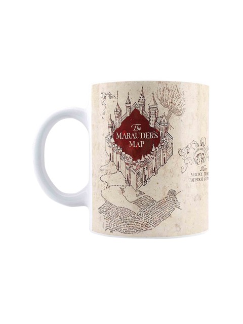 

MC SID RAZZ Beige & Maroon Harry Potter The Marauder's Map Coffee Mug