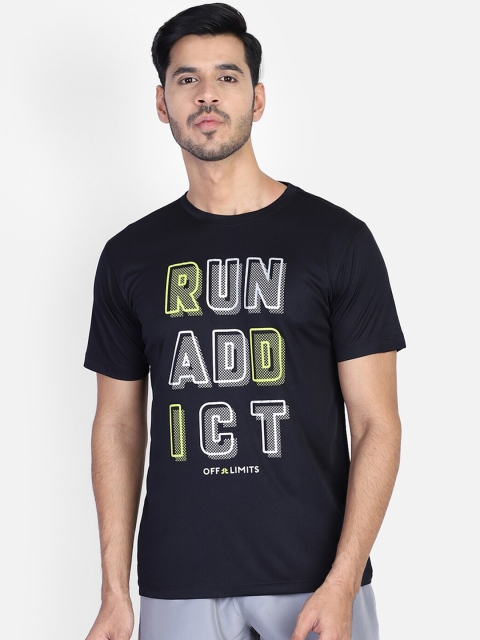 

OFF LIMITS Men Black Printed Round Neck T-shirt