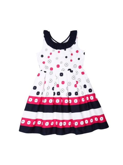 

Doodle Girls White Printed A-Line Dress