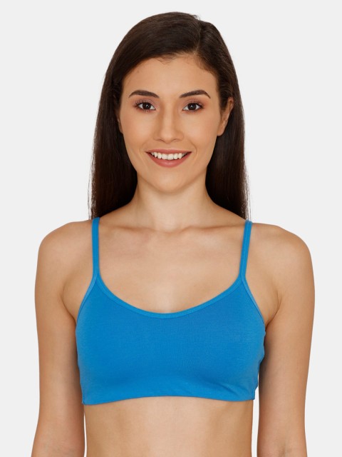 

Zivame Blue Solid Non-Wired Non Padded Everyday Bra ZI10ELFASH0BLUE