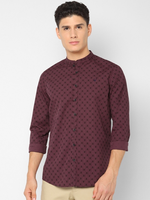 

Allen Solly Sport Men Maroon & Black Printed Casual Shirt