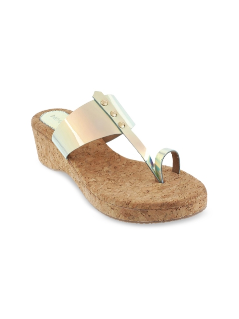 

Mochi Women Silver-Toned Solid Wedges