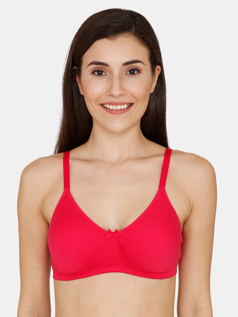 

Zivame Red Solid Non-Wired Non Padded T-shirt Bra ZI10J5FASH00RED