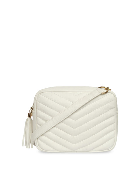 

Lychee bags White Textured Sling Bag