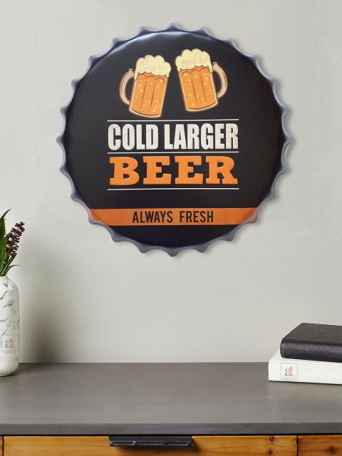 

Art Street Black & Orange Cold Larger Beer Always Fresh Wall Decor