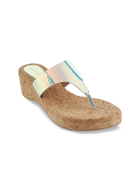 

Mochi Women Silver-Toned Solid Wedges