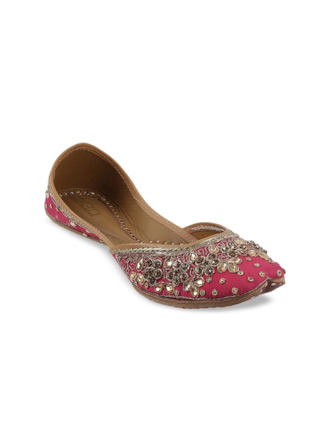 

Mochi Women Pink Embellished Mojaris