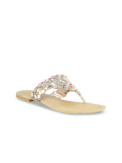 

Inc 5 Women Rose Gold Embellished Open Toe Flats