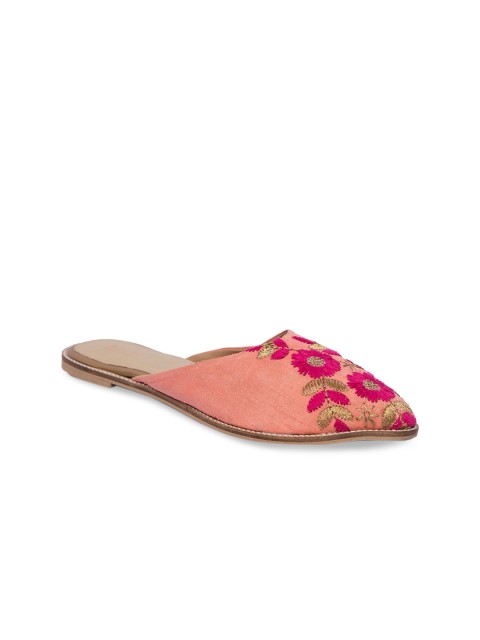 

Inc 5 Women Pink Embellished Mules