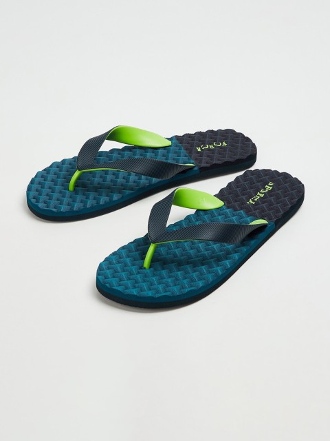 

Forca Men Navy Blue Solid Thong Flip-Flops
