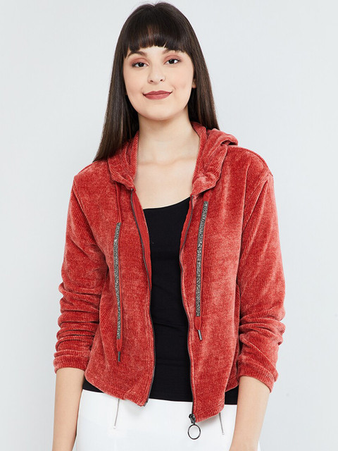 

max Women Orange Solid Bomber