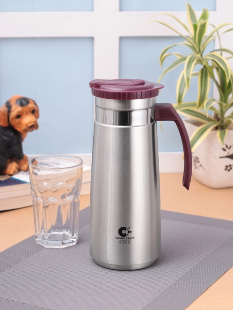 

Crown Craft Silver-Toned Stainless Steel Water & Beverage Jug