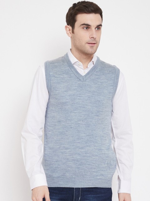 

NEVA Men Blue Solid Sweater Vest Sweater