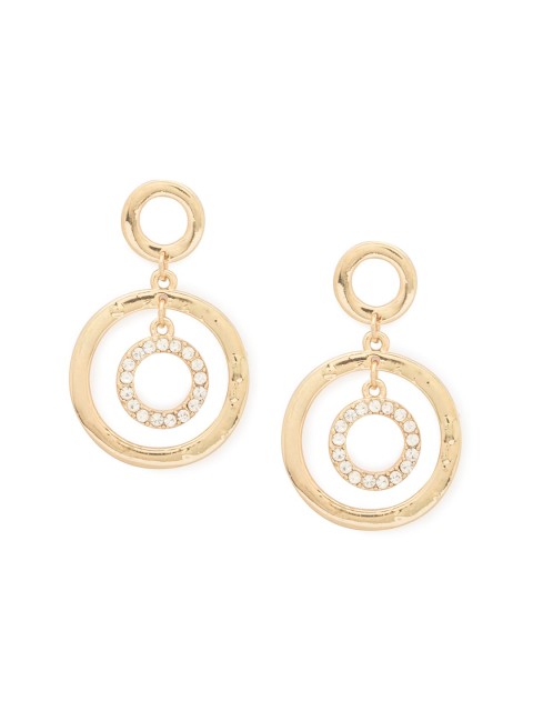 

Globus Gold-Plated Circular Drop Earrings