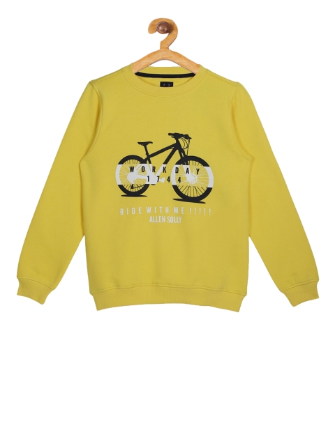 

Allen Solly Junior Boys Yellow & Black Printed Sweatshirt