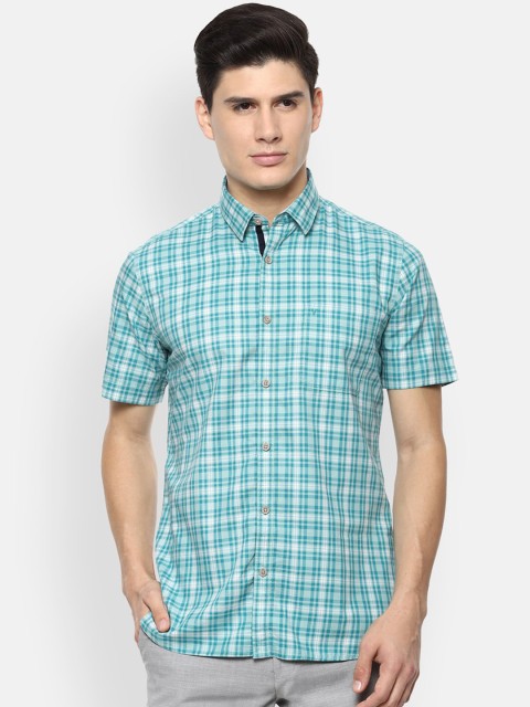 

Van Heusen Sport Men Blue & White Slim Fit Checked Casual Shirt