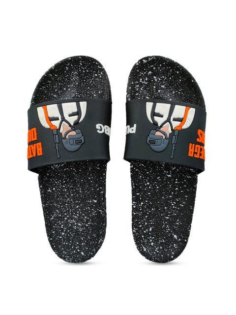 

Pampy Angel Men Black & White Printed Sliders