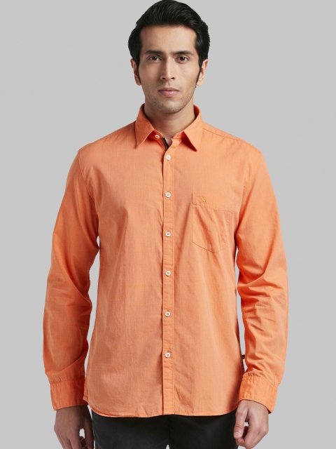 

Parx Men Orange Slim Fit Solid Casual Shirt