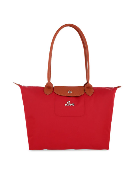 

Lavie Red Solid Tote Bag