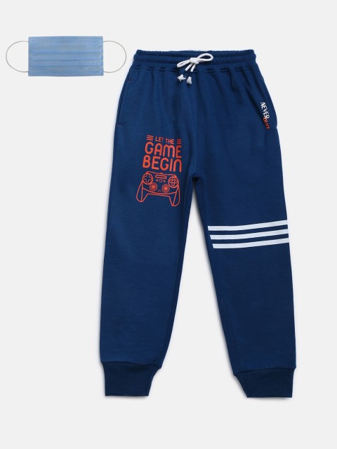 

Lil Tomatoes Boys Blue Printed Joggers