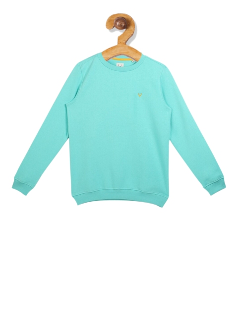 

Allen Solly Junior Boys Turquoise Blue Solid Sweatshirt
