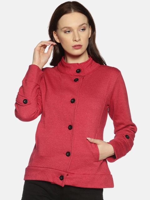 

Instafab Women Red Solid Windcheater Tailored Jacket